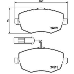 Σετ τακάκια, Δισκόφρενα Brembo P 23 128