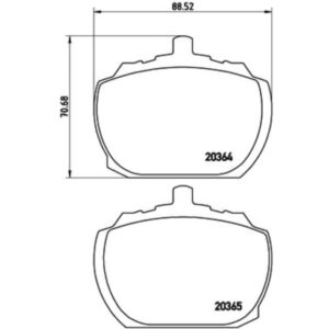 Σετ τακάκια, Δισκόφρενα Brembo P 24 004