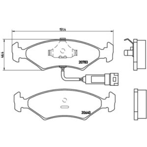 Σετ τακάκια, Δισκόφρενα Brembo P 24 012