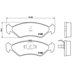 Σετ τακάκια, Δισκόφρενα Brembo P 24 028