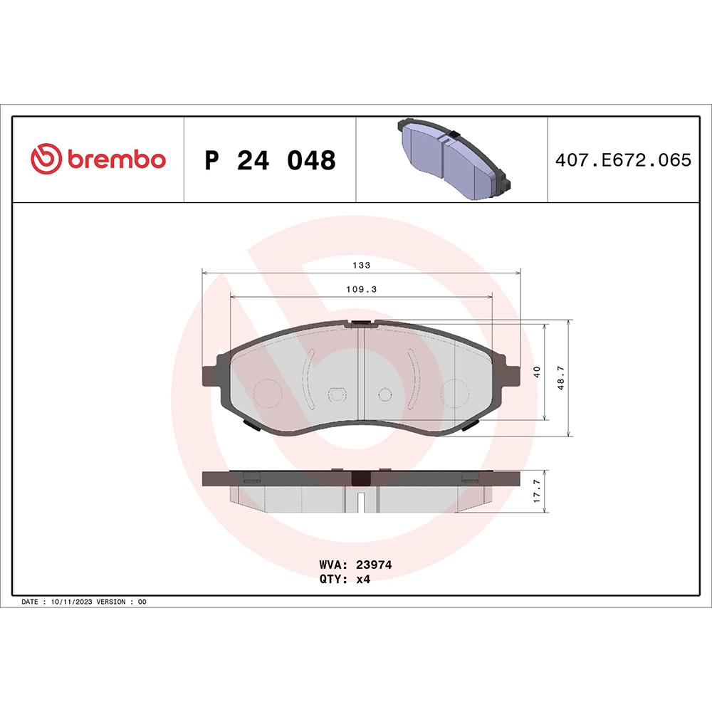Σετ τακάκια, Δισκόφρενα Brembo P 24 048 για Chevrolet, Daewoo - Amortiseronline - Amortiseronline Σετ τακάκια, Δισκόφρενα brembo p 24 048 για chevrolet, daewoo - amortiseronline -