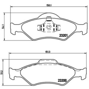 Σετ τακάκια, Δισκόφρενα Brembo P 24 054