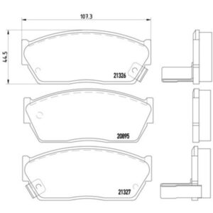 Σετ τακάκια, Δισκόφρενα Brembo P 28 004