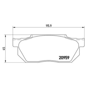Σετ τακάκια, Δισκόφρενα Brembo P 28 006