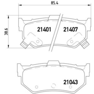 Σετ τακάκια, Δισκόφρενα Brembo P 28 007