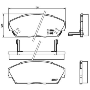 Σετ τακάκια, Δισκόφρενα Brembo P 28 013