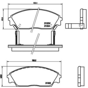 Σετ τακάκια, Δισκόφρενα Brembo P 28 016