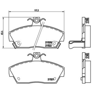 Σετ τακάκια, Δισκόφρενα Brembo P 28 019