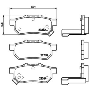 Σετ τακάκια, Δισκόφρενα Brembo P 28 025