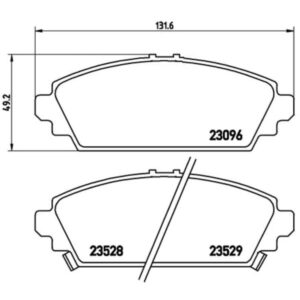 Σετ τακάκια, Δισκόφρενα Brembo P 28 031