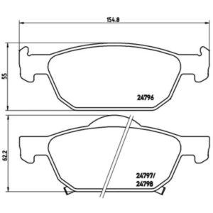 Σετ τακάκια, Δισκόφρενα Brembo P 28 044