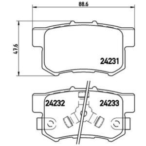 Σετ τακάκια, Δισκόφρενα Brembo P 28 051