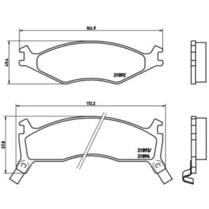 Σετ τακάκια, Δισκόφρενα Brembo P 30 006