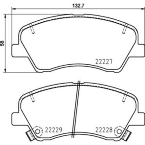 Σετ τακάκια, Δισκόφρενα Brembo P 30 098 για Hyundai, Kia
