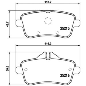 Σετ τακάκια, Δισκόφρενα Brembo P 50 099