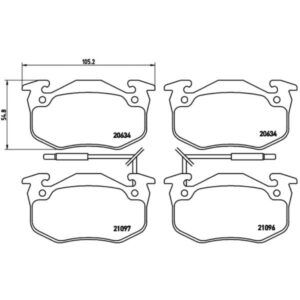 Σετ τακάκια, Δισκόφρενα Brembo P 68 015