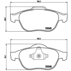 Σετ τακάκια, Δισκόφρενα Brembo P 68 032