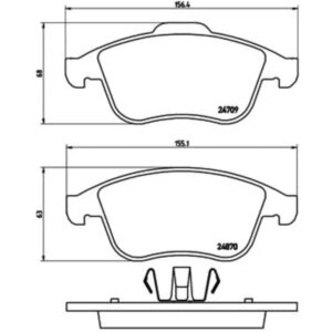 Σετ τακάκια, Δισκόφρενα Brembo P 68 045