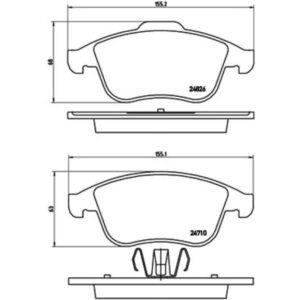 Σετ τακάκια, Δισκόφρενα Brembo P 68 047