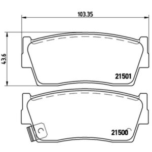 Σετ τακάκια, Δισκόφρενα Brembo P 79 006