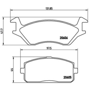 Σετ τακάκια, Δισκόφρενα Brembo P 83 004