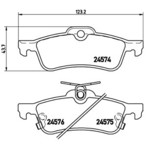 Σετ τακάκια, Δισκόφρενα Brembo P 83 087