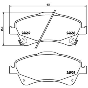 Σετ τακάκια, Δισκόφρενα Brembo P 83 109