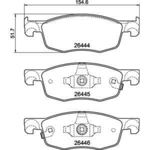 Σετ τακάκια, Δισκόφρενα Brembo P 83 185 για Mazda, Toyota