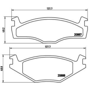 Σετ τακάκια, Δισκόφρενα Brembo P 85 012
