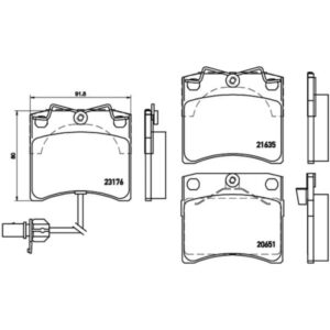 Σετ τακάκια, Δισκόφρενα Brembo P 85 048