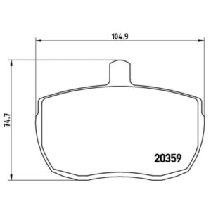 Σετ τακάκια, Δισκόφρενα Brembo P A6 001