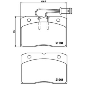 Σετ τακάκια, Δισκόφρενα Brembo P A6 009