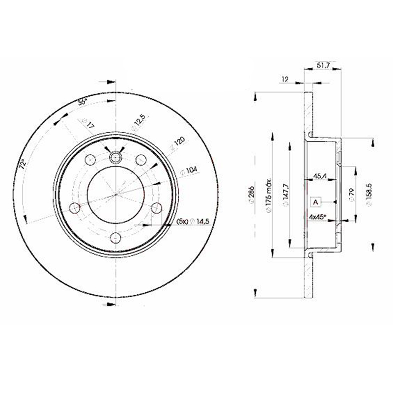 Δισκόπλακα Ztec+ Bd1537 για Bmw Serie 3 318i (e36) 93-99 F - Amortiseronline - Amortiseronline Δισκόπλακα ztec+ bd1537 για bmw serie 3 318i (e36) 93-99 f - amortiseronline -
