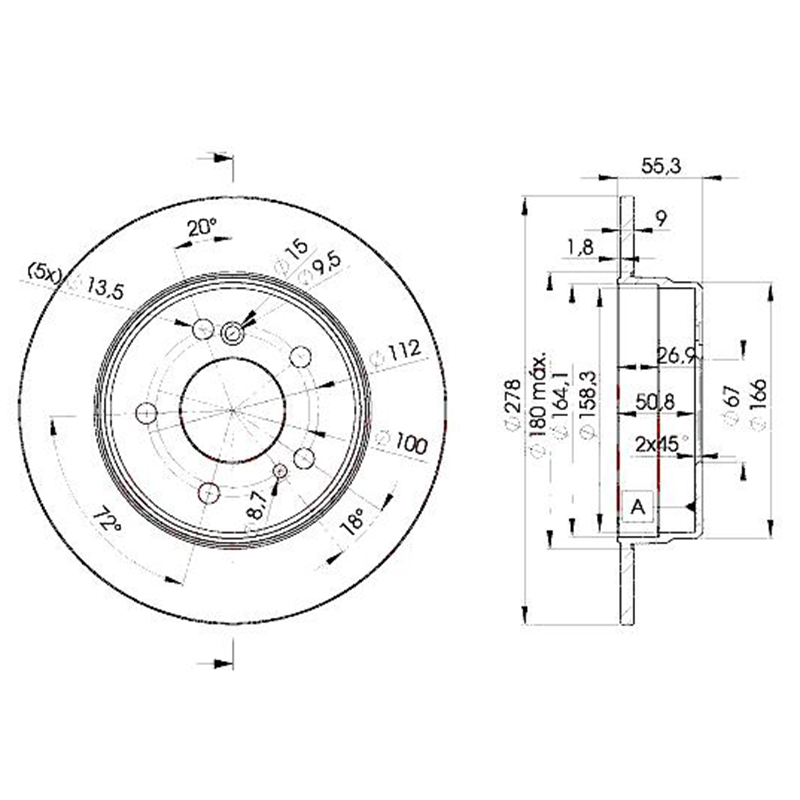 Δισκόπλακα Ztec+ Bd2757 για Mercedes-benz C 200 Kompressor (w202) 95- R - Amortiseronline - Amortiseronline Δισκόπλακα ztec+ bd2757 για mercedes-benz c 200 kompressor (w202) 95- r - amortiseronline -