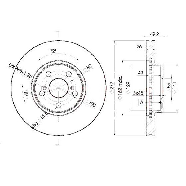 Δισκόπλακα Ztec+ Bd4416 για Toyota Avensis 1.6 Vvt-i Wagon, Liftback 10/00- F - Amortiseronline - Amortiseronline Δισκόπλακα ztec+ bd4416 για toyota avensis 1. 6 vvt-i wagon, liftback 10/00- f - amortiseronline -